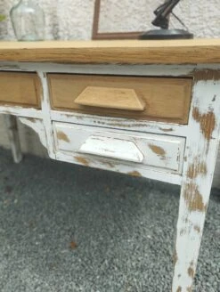 Large Vintage Desk - 70's Bohemian Desk -Room Fold Zone b08e008e b80d 4b91 ab09 b034649f4c24