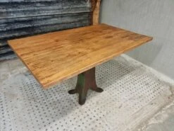 Old Table Dining Table Cast Iron With Beech Wood 80x135 Cm -Room Fold Zone b79bdbab b427 4b0d ad02 5e7f4e405353