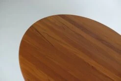 Vintage Round Danish Solid Teak Wood Dining Table Extandable - 1970s -Room Fold Zone b83afadb b0fd 4427 85b5 c97c2d28d0c1