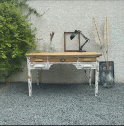 Large Vintage Desk - 70's Bohemian Desk