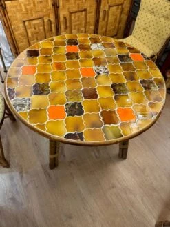 Vintage Rattan And Ceramic Dining Table -Room Fold Zone b9361d7b d4a5 47d7 983d 56e34bb20267