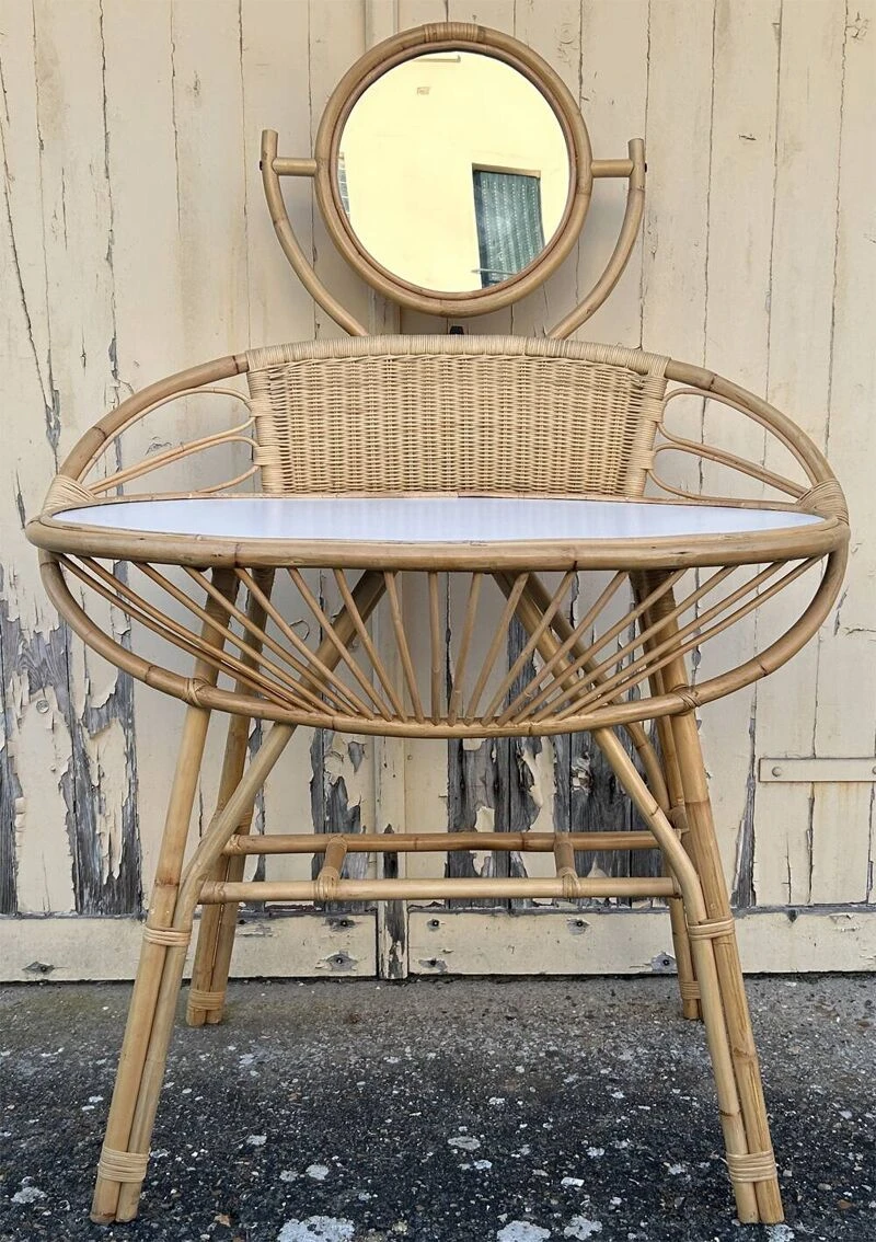 Anne Bamboo Dressing Table Vintage, 1960s 19 Anne Bamboo Dressing Table Vintage, 1960s - Image 17