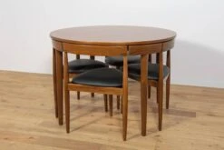 Mid-Century Teak Dining Table And Chairs Set By Hans Olsen For Frem Røjle, Denmark, 1950s, Set Of 5 -Room Fold Zone bbe8001a d544 4986 be7f bb9cd9f8aebd