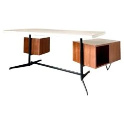 Vintage Office Desk, Osvaldo Borsani For Tecno, Italy 1960s -Room Fold Zone bd093c58 a31f 496e be5b 5b93d80cbb54