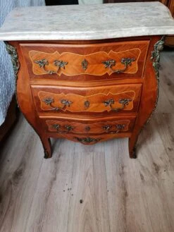 Louis XV Solid Wood Chest Of Drawers With Marble Top -Room Fold Zone bf038433 5397 4aef 9568 639bd26bdb72