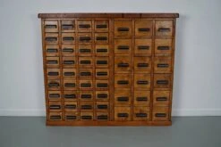Dutch Beech / Pine Industrial Apothecary / Workshop Cabinet, Circa 1950s -Room Fold Zone c14ebc2a ef52 4c3d bda2 821cfac730ff
