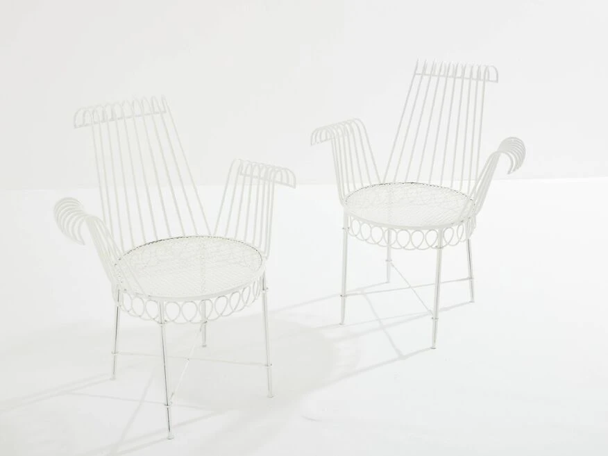 Mathieu Matégot Complete Dining Room Set Cap D'Ail 1950s 19 Mathieu Matégot Complete Dining Room Set Cap D'Ail 1950s - Image 17