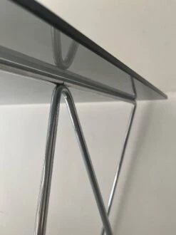 Wired Desk By Max Sauze In Metal And Smoked Glass, 1970 Design -Room Fold Zone c523c898 7365 470b 99d1 ad63495ea470