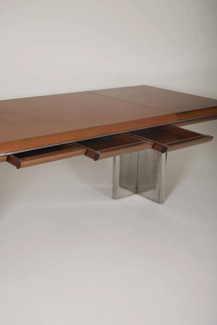 Hans Von Klier Leather And Wood Desk By Skipper, 1970s 13 Hans Von Klier Leather And Wood Desk By Skipper, 1970s - Image 11