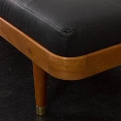 Danish Horsens Daybed In Black Leather And Teak, Denmark 1960s -Room Fold Zone c79ae505 df02 4fba 8e7d e1d1d468b7db