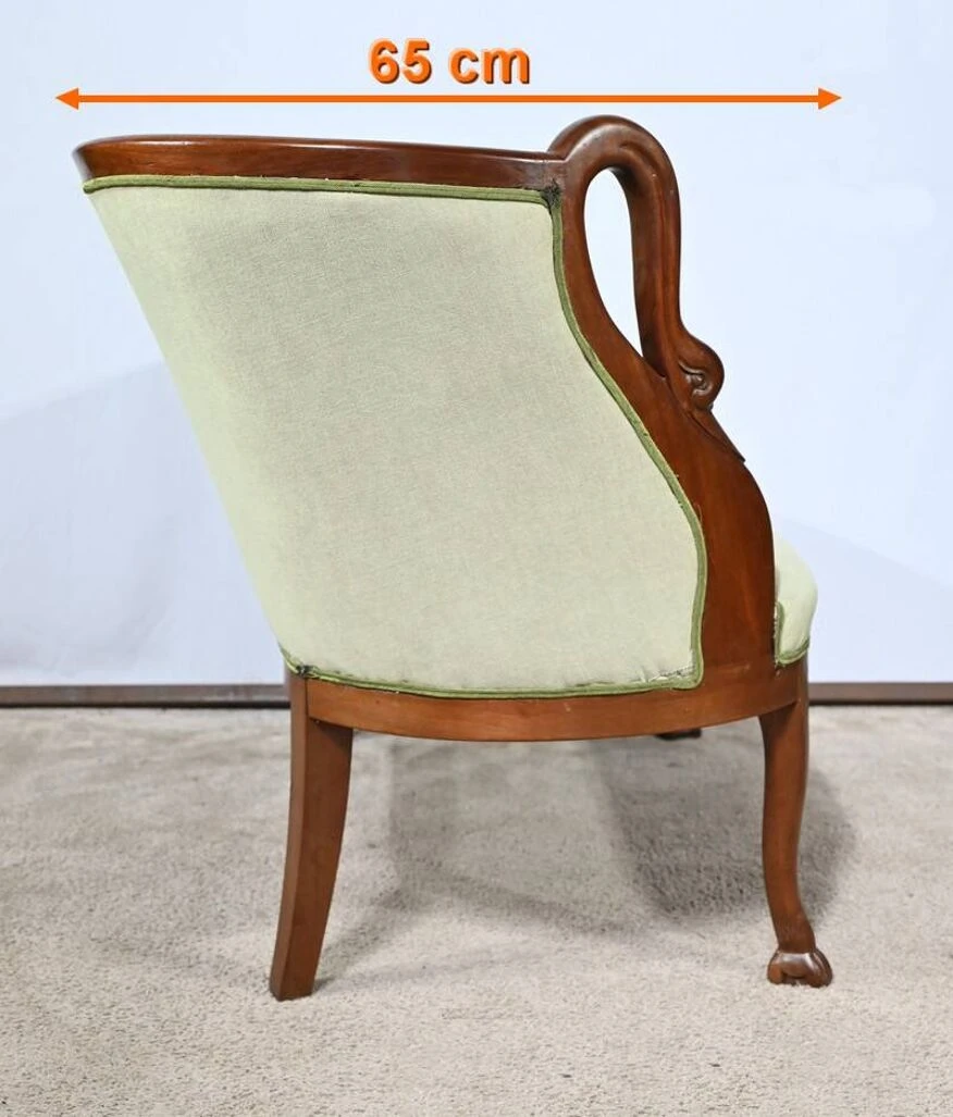 Small Mahogany Backsplash Daybed, Return From Egypt Style – Early 20th Century 9 Small Mahogany Backsplash Daybed, Return From Egypt Style – Early 20th Century - Image 7