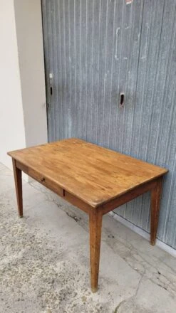 Old Rustic Farm Table, One Drawer -1m25 -Room Fold Zone cc7cdc82 b911 4d79 8e72 64eeda38e332