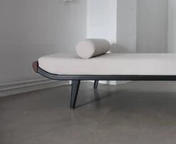Reupholstered Mid Century Daybed Cleopatra - Teakwood, Woolfabric -Room Fold Zone cdd7e2d3 535c 4106 a100 81858882ad82