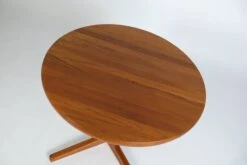 Vintage Round Danish Solid Teak Wood Dining Table Extandable - 1970s -Room Fold Zone d0131bb2 41d6 406b aa46 74bdde8a2d22