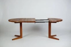 Vintage Round Danish Solid Teak Wood Dining Table Extandable - 1970s -Room Fold Zone d01ef68f a079 474d ba99 45e46c2b156c