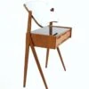 Vintage Scandinavian Dressing Table In Wood And Glass