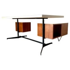 Vintage Office Desk, Osvaldo Borsani For Tecno, Italy 1960s -Room Fold Zone d3855667 c038 4b2d 8562 43dcdb90c2d6