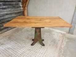 Old Table Dining Table Cast Iron With Beech Wood 80x135 Cm -Room Fold Zone d5f33694 3fce 4d0f b42f c47bfd937f77
