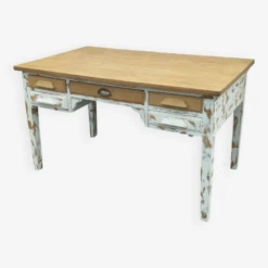 Large Vintage Desk - 70's Bohemian Desk -Room Fold Zone d69309f0 40f5 4428 a999 34cb50b292e5