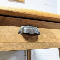 Farm Table With Compartmentalized Drawers