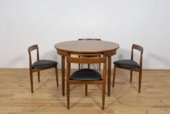 Mid-Century Teak Dining Table And Chairs Set By Hans Olsen For Frem Røjle, Denmark, 1950s, Set Of 5 -Room Fold Zone d6c13518 47c7 43b8 b08e 8252fed17303