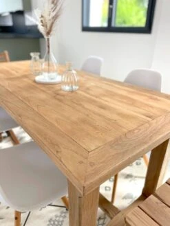 Vintage Brutalist Solid Wood Farm Table -Room Fold Zone db9b3307 9f6b 44f9 99b4 078f6caef2e2