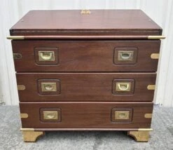 Vintage Navy Wood Scriban Chest Of Drawers And Chair -Room Fold Zone db9f9417 caf8 460b 92ec e458a54947d7