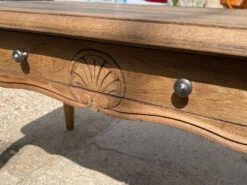 Table Or Large Desk With One Drawer In Carved Solid Oak Doweled Feet 1900 -Room Fold Zone e04ad575 5cd4 4940 9edc a65dfab7c4af