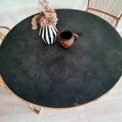 Old Rattan Table - Round Top With Tripod Base -Room Fold Zone e3c90343 2702 457a bade 9fa52bd4b0c0