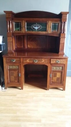 Art Nouveau Desk With Marquetry Top -Room Fold Zone e6909852 c71c 43ee a30f 81ccbe2d35e3