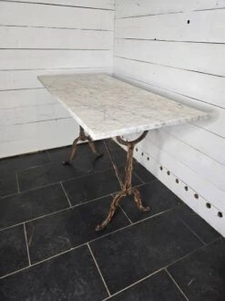 Old Bistro Table With Marble Top, 119cm L -Room Fold Zone e8e53554 c7c2 4644 a907 9ec1f0a46c5b