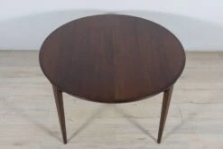 Mid-Century Round Rosewood Dining Table By Henry Rosengren Hansen For Brande Mobel Industry, 1960s -Room Fold Zone e9f3bb0d 1e08 4431 83ff 6e0a26d8fa37