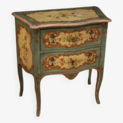Small Lacquered Venetian Commode From The 20th Century