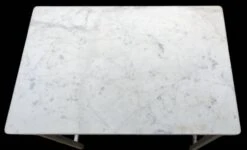 Art Deco Side Table Desk In Nickel-plated Copper And White Marble -Room Fold Zone ee82a51a 9a7e 41ff af0c bdb4a154fc8b