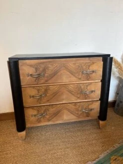 Art Deco Chest Of Drawers In Wood And Vintage Olive Veneer -Room Fold Zone f0454982 12cc 4906 be1c d748e4575570