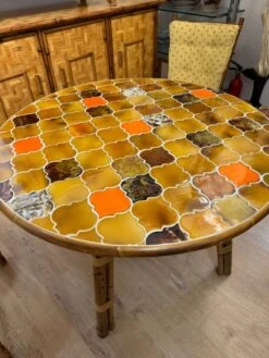 Vintage Rattan And Ceramic Dining Table -Room Fold Zone f36d82c7 7e43 404f b89f e22cc5ef7872