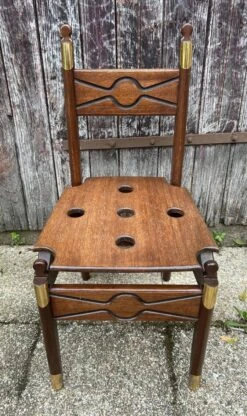 Vintage Navy Wood Scriban Chest Of Drawers And Chair -Room Fold Zone f43a4ad4 f483 415d a522 b8bfcbc3ddad