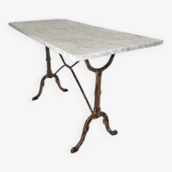 Old Bistro Table With Marble Top, 119cm L -Room Fold Zone f739146b c6ae 496b b7eb 826c44375867