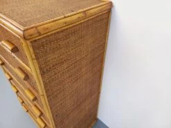 Vintage Chest Of Drawers In Rattan And Woven Rattan From The 70s -Room Fold Zone f99539cb 9988 4267 912d 791320f626a7