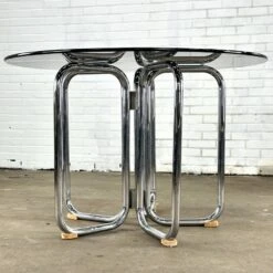 Vintage Italian Dining Table Smoke Glass -Room Fold Zone fb2b1c49 afaa 4047 900a f0a5d3a799c9