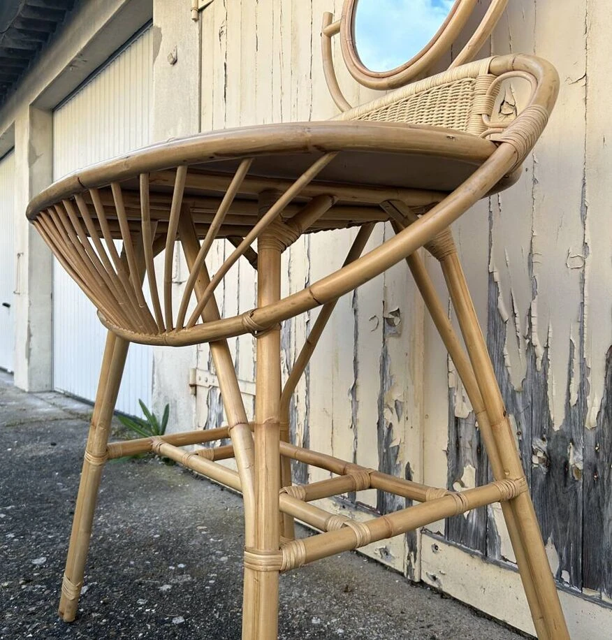 Anne Bamboo Dressing Table Vintage, 1960s 9 Anne Bamboo Dressing Table Vintage, 1960s - Image 7