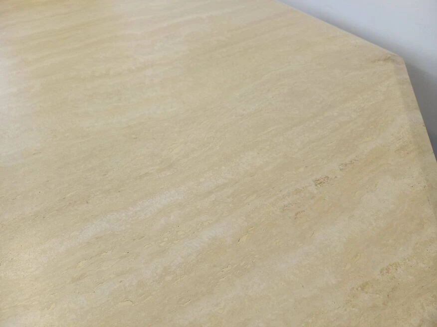 Vintage Octagonal Travertine Dining Table From The 70s 80s 11 Vintage Octagonal Travertine Dining Table From The 70s 80s - Image 9