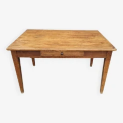 Old Rustic Farm Table, One Drawer -1m25 -Room Fold Zone ff1bacf4 e550 4122 a631 02a405bf74d6